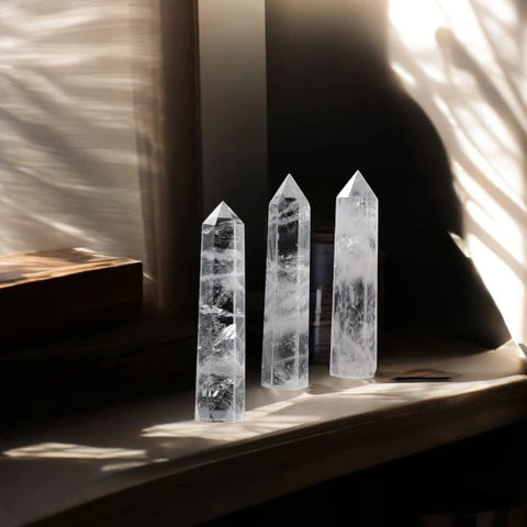 Large Clear Quartz Crystal Tower Pencil Point for Sale for Amplifying and Manifesting Your Intention | Premium Quality Crystals | @SASARAworld