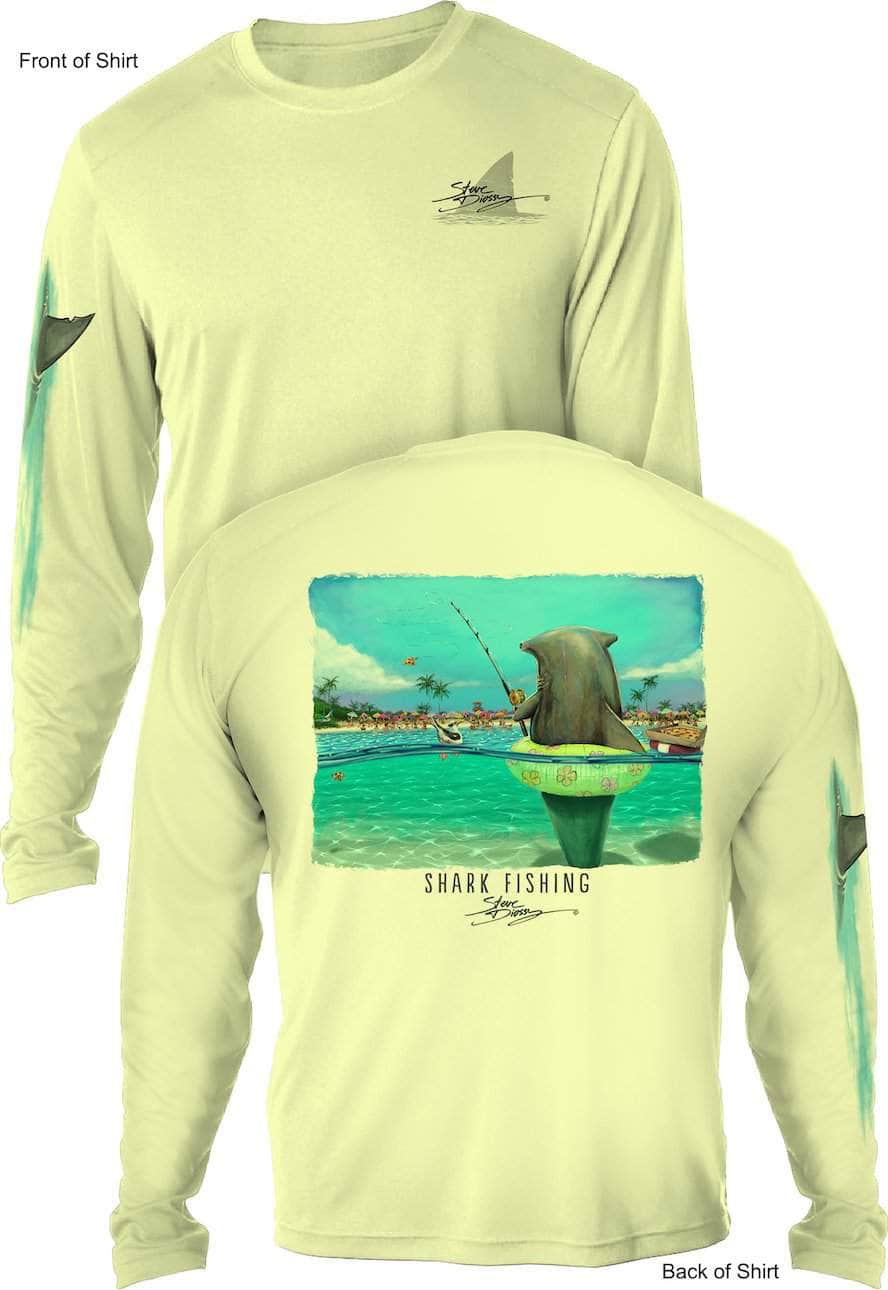 Shark Bus- Men's Long Sleeve Sun Protection Shirt – Steve Diossy Clothing