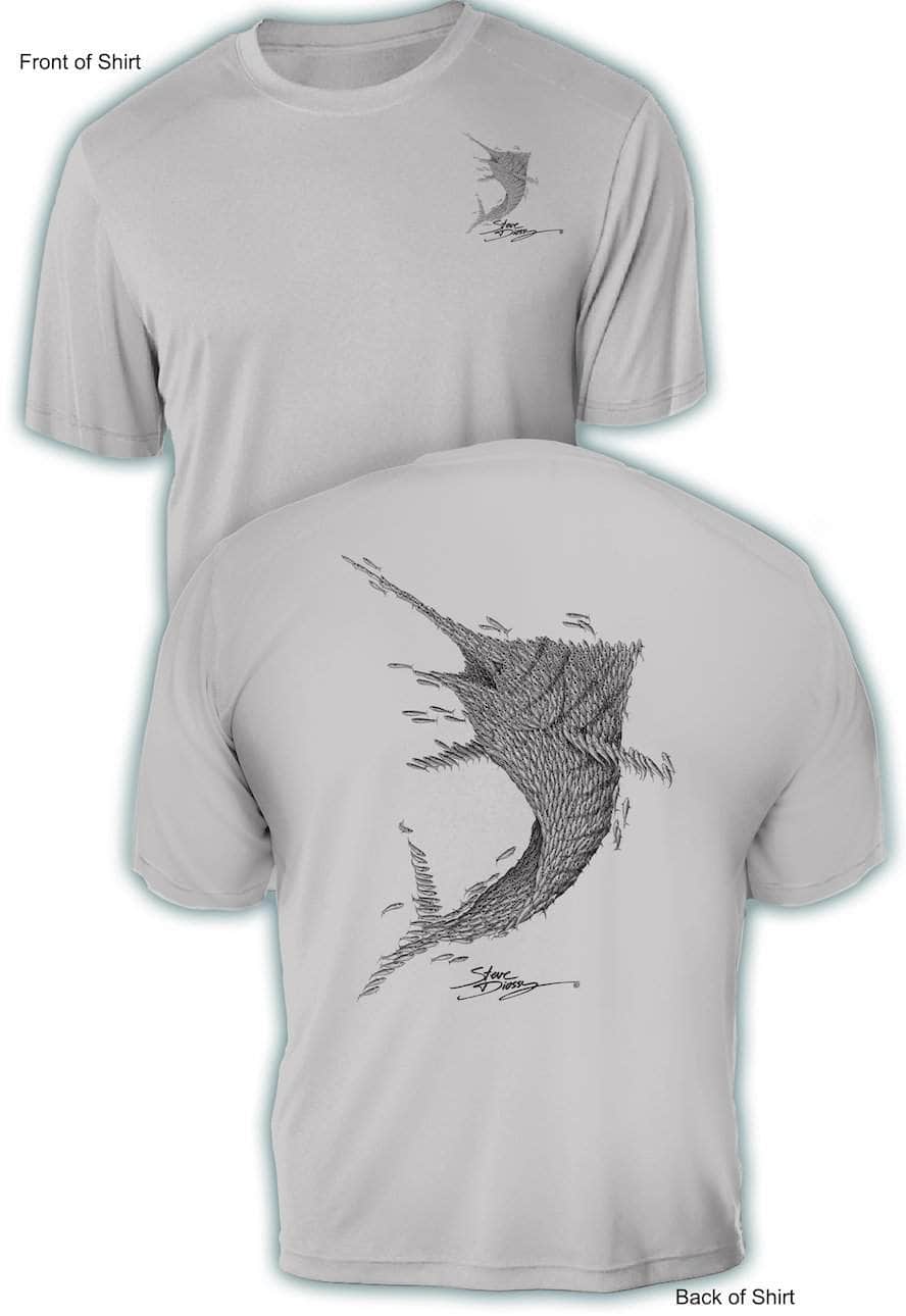 Undead Marlin with Skull FULL - Short Sleeve Polyester Shirt