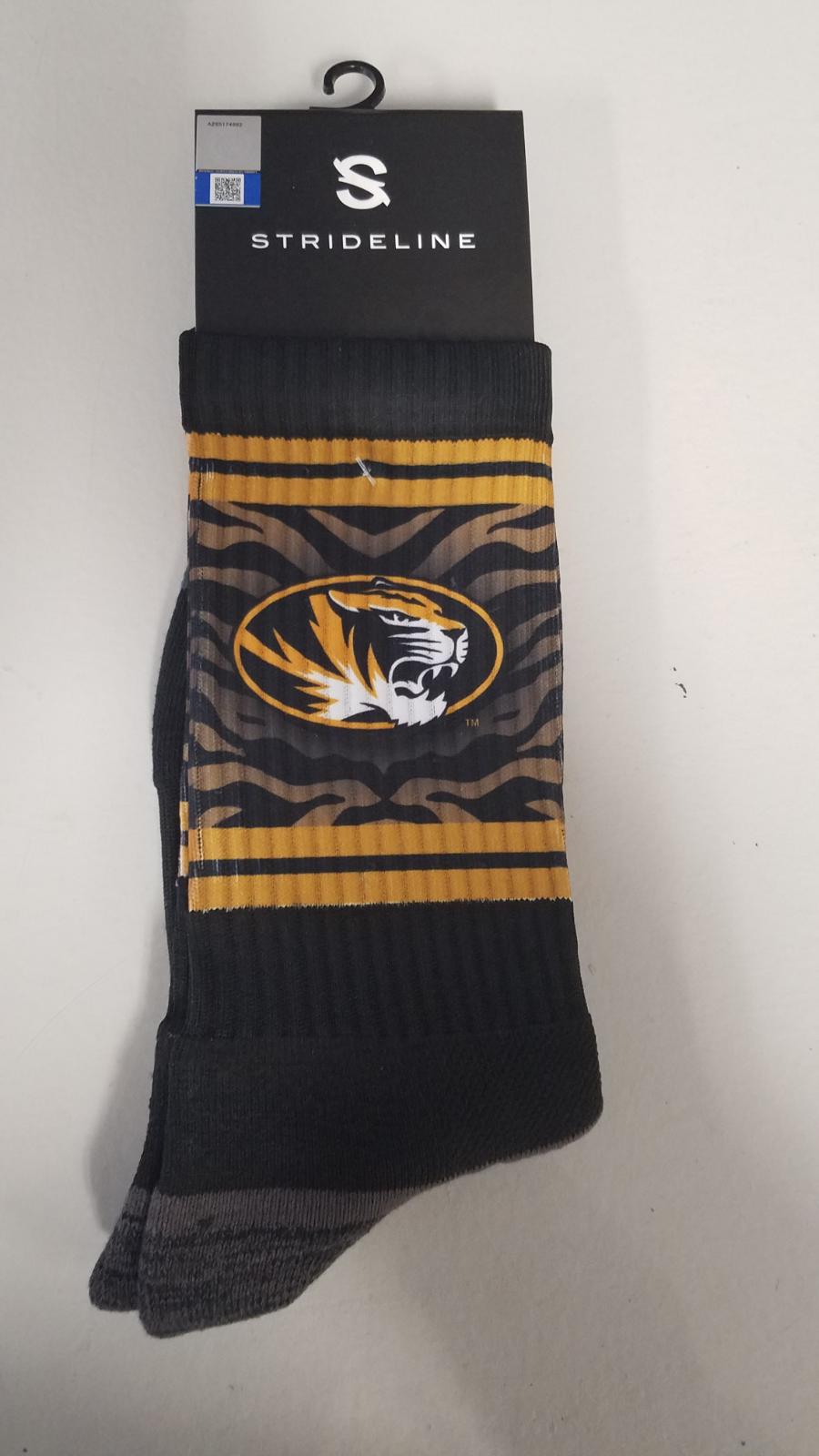 Missouri Tigers Athletic Crew Socks By Strideline Mo Sports