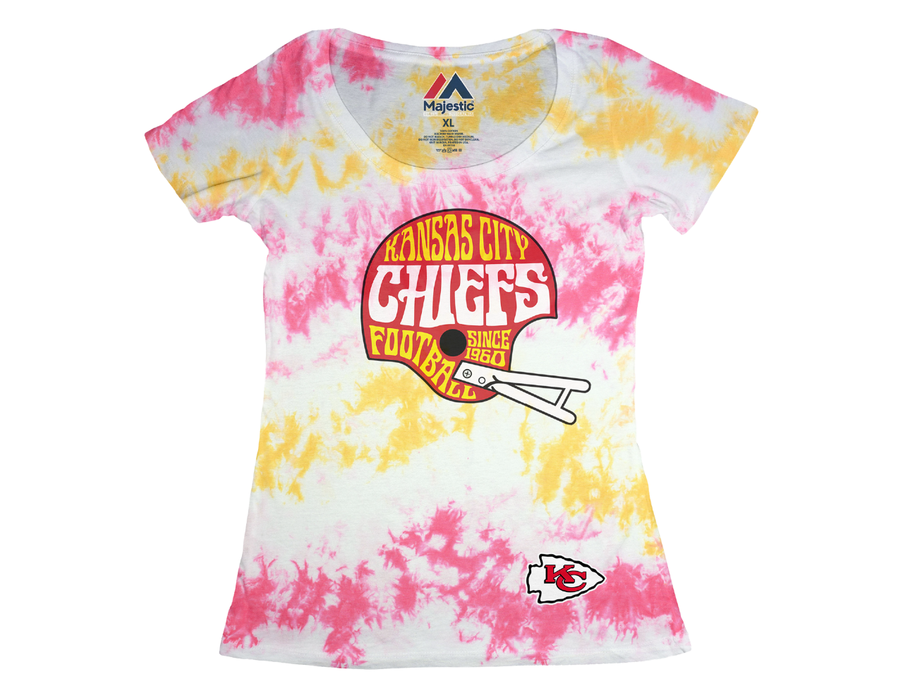 Outerstuff Kids' Kansas City Chiefs Pennant Tie Dye T-shirt