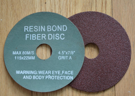 Bauer 4-1/2 in., 80 Grit Fiber Sanding Discs, 5 Pack 57645