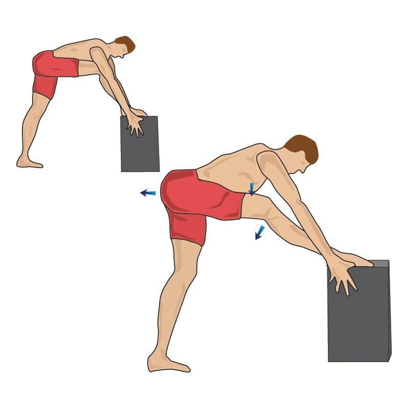 High hamstring stretch - the bent knee cossack stretch 