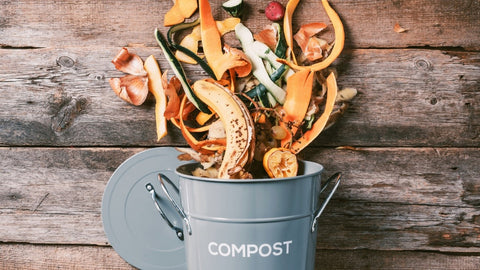 Food waste in recycling compost pot