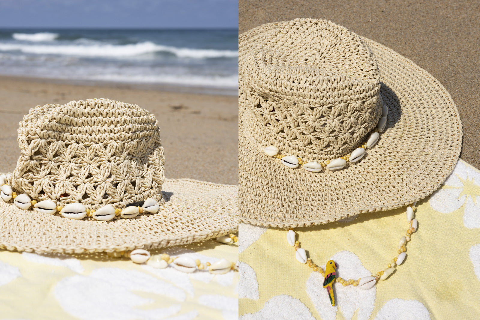 DIY Beaded Shell Beach Hat Band