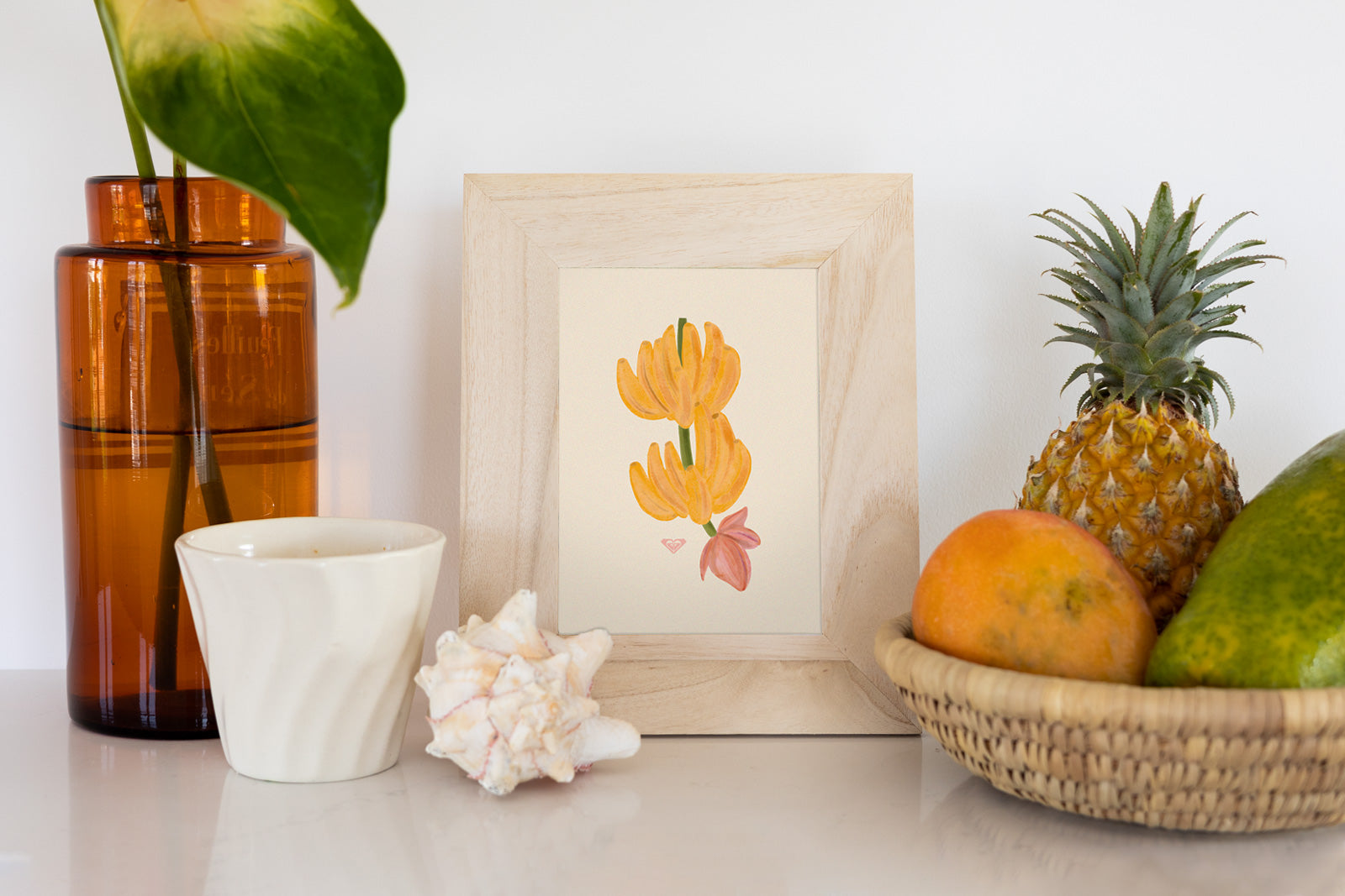 Printable Tropical Fruit Art - Bananas