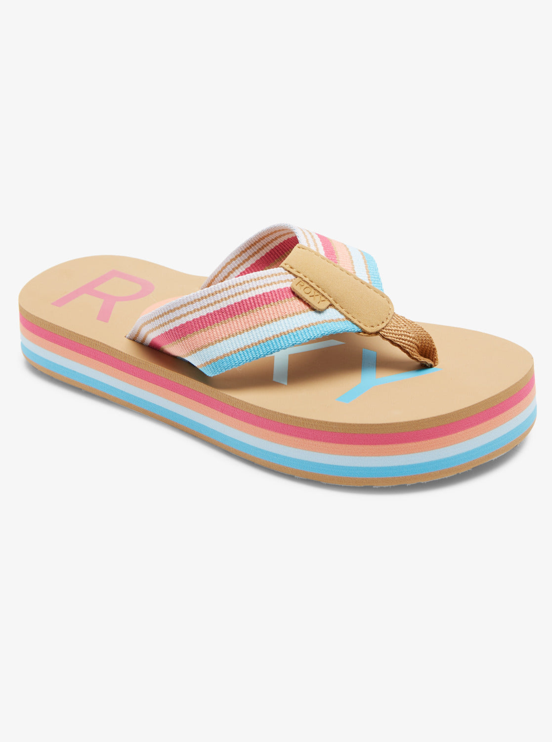 Girls 4-16 Chika Hi Sandals - Baja Blue/Crazy Pink