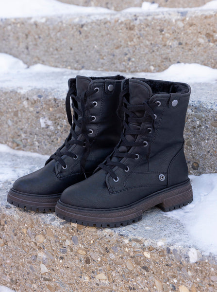 Sadie Lace-Up Boots - Anthracite
