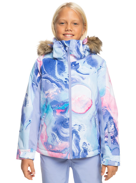 Roxy JET SKI GIRL - Snowboard jacket - bright white sapin/multi