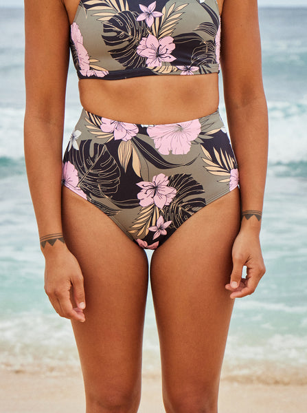 Womens Swimwear Bikini Set Floral Tank Tops Printed High Waist