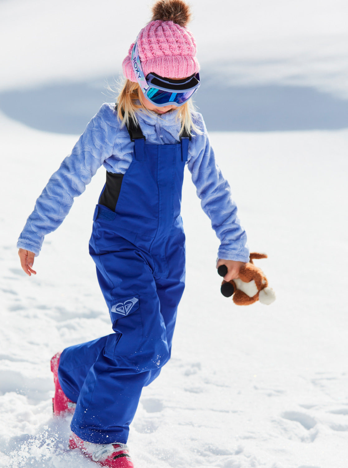 Girls 2-7 Lola Technical Snow Bib Pants - Pink Frosting –