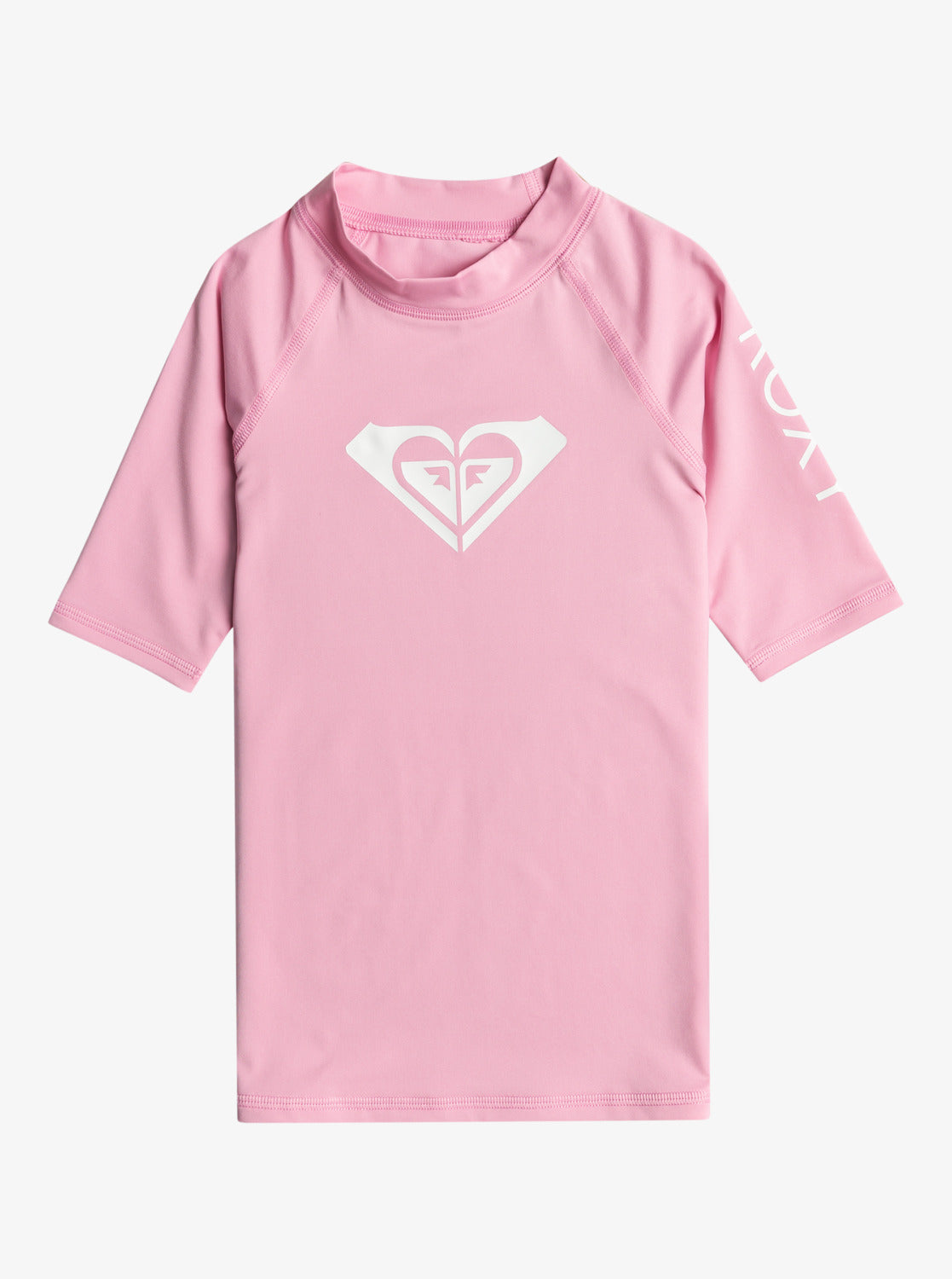 Girls 2-7 Whole Hearted Upf 50 Short Sleeve Rashguard - Prism Pink