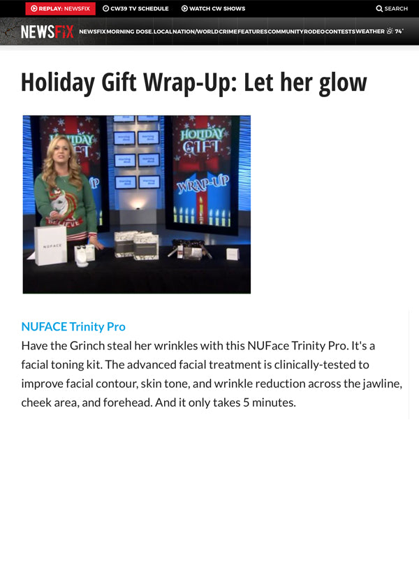 NewsFix: Holiday Gift Wrap-Up: Let her glow