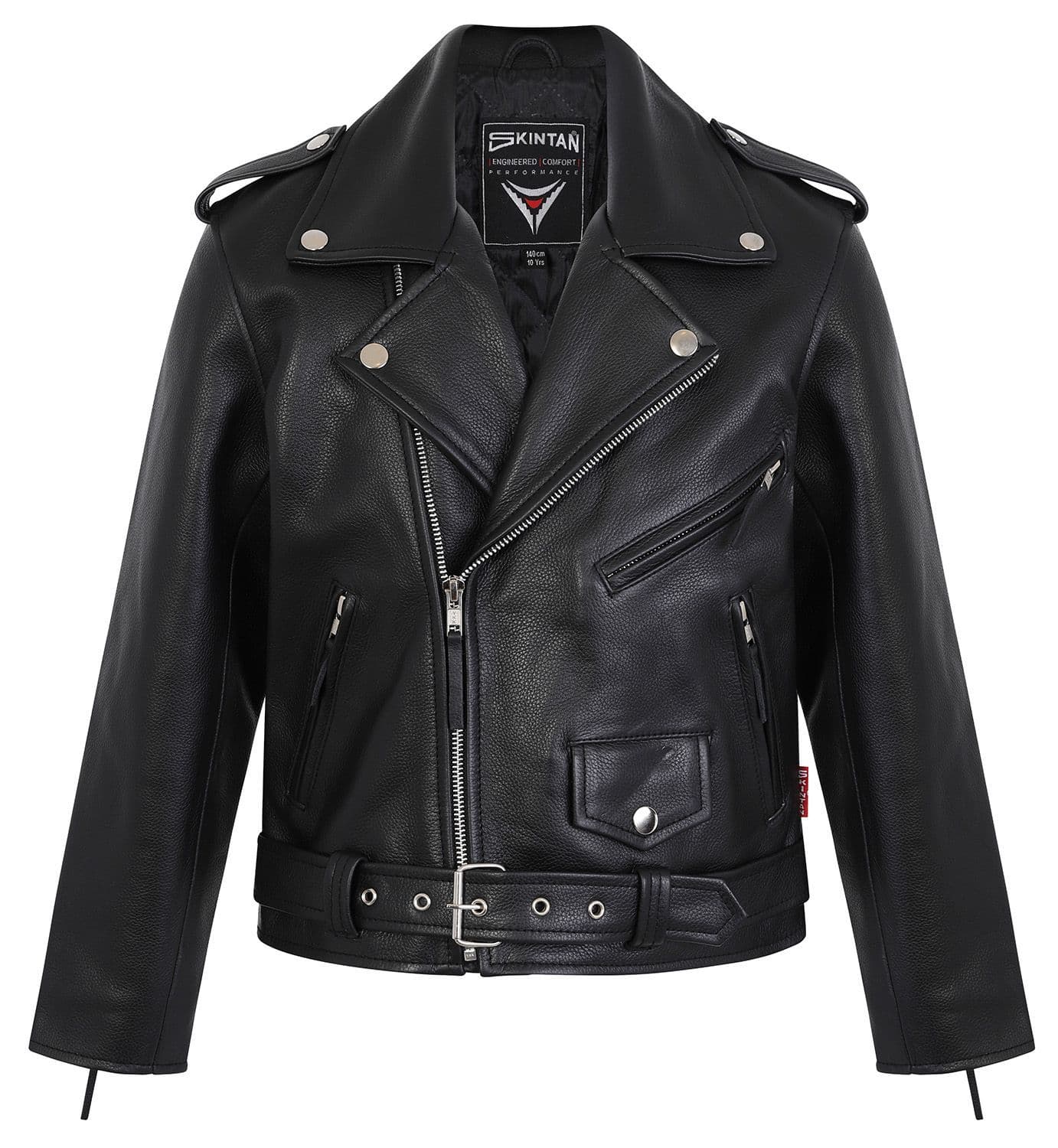 Brando Children's Black Leather Biker Jacket by Skintan Leather ...