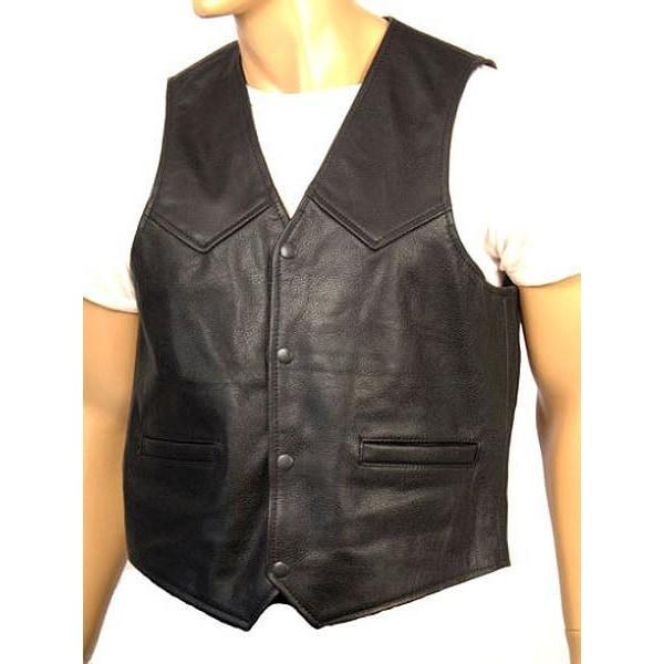 Classic Leather Biker Vest by Skintan Leather – Badboy Jewellery