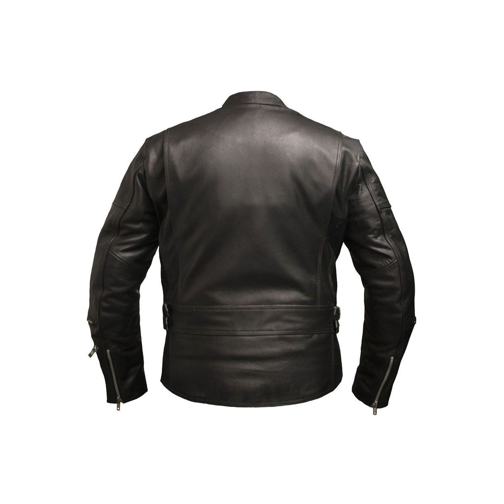 Radical Men’s Black Leather Motorcycle Jacket – Badboy Jewellery