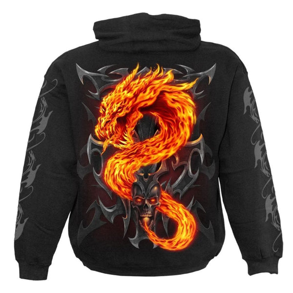 Spiral Fire Dragon - Hoody Black – Badboy Jewellery