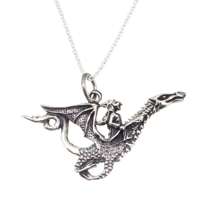 Sterling Silver Dragon Rider Pendant – Badboy Jewellery