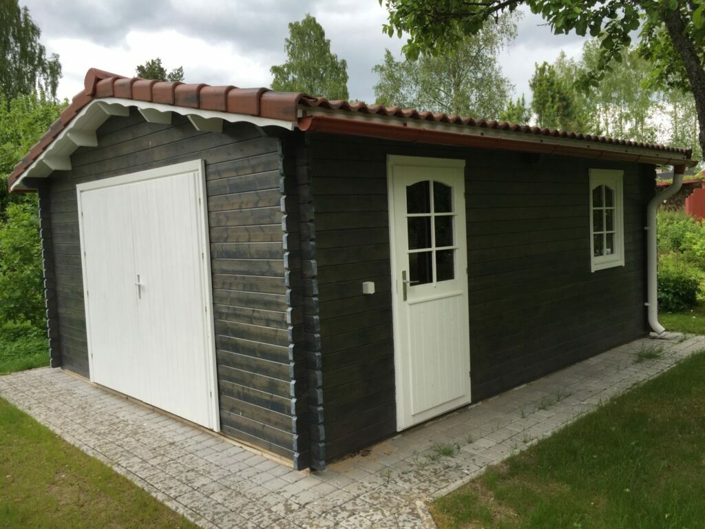 Garage log cabin