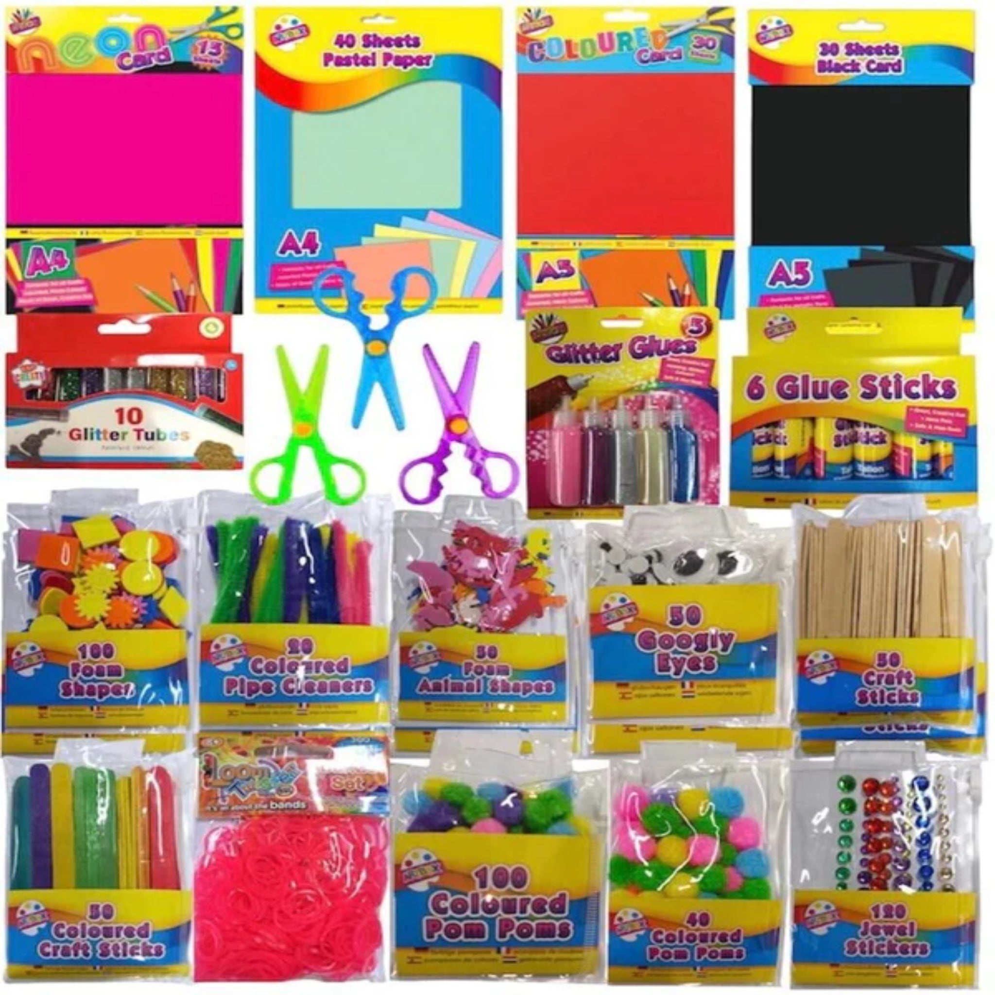 10Pc Glitter Coloured Glue Gel Pens Tubes Assorted Sparkly Kids DIY Art &  Craft 5013922050324