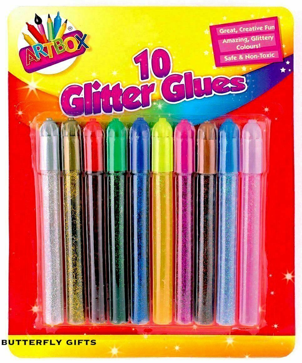 Beclen Harp GLITTER GLUE GEL PENS ART CRAFT SPARKLY COLOURED MARKERS C