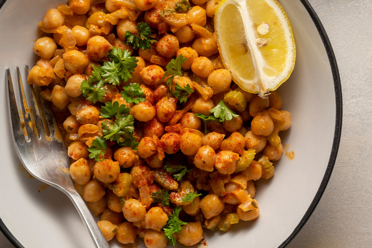 garlic and herb air fryer chickpeas