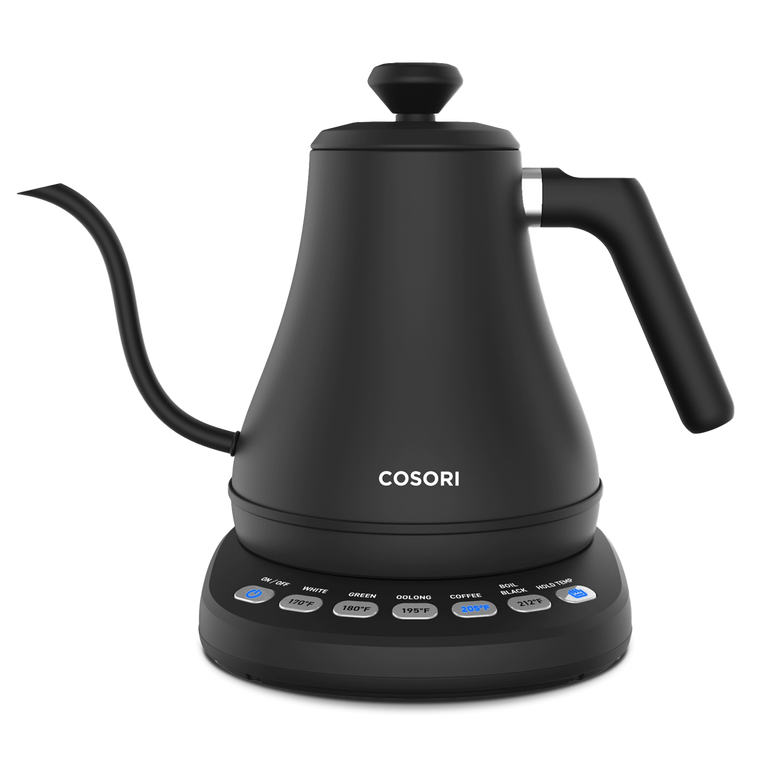 Crownful Smart Electric Gooseneck Kettle, 0.8L Capacity, Matte Black