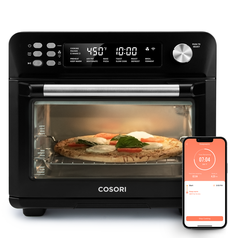  COSORI 12-in-1 Air Fryer Toaster Oven Combo, Airfryer  Rotisserie Convection Oven Countertop, Bake, Broiler, Roast, Dehydrate, 100  Recipes & 6 Accessories, 32QT, Silver-Stainless Steel : Everything Else
