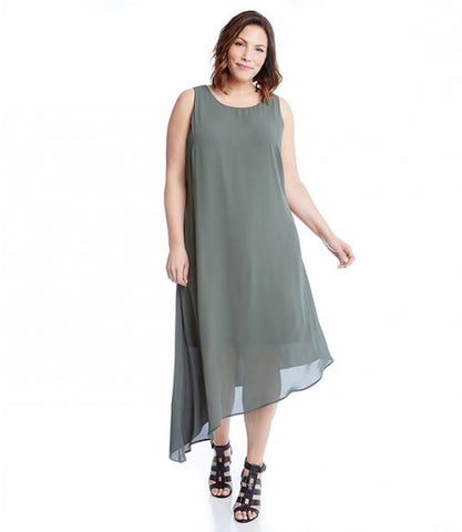 Karen Kane Plus Size Sheer Dress American Made