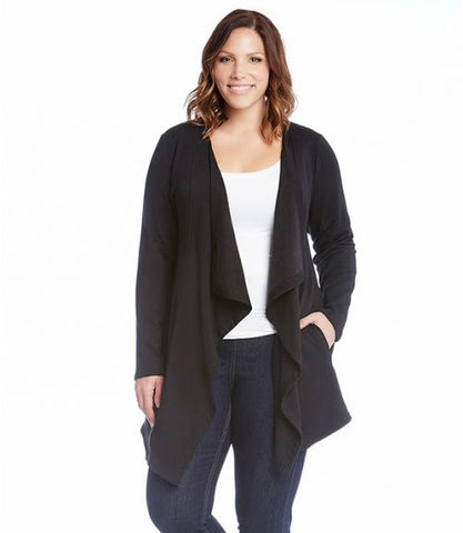 Karen Kane Plus Size Black Cardigan American Made