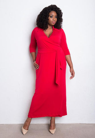 IGIGI Plus Size Red Dress American Made