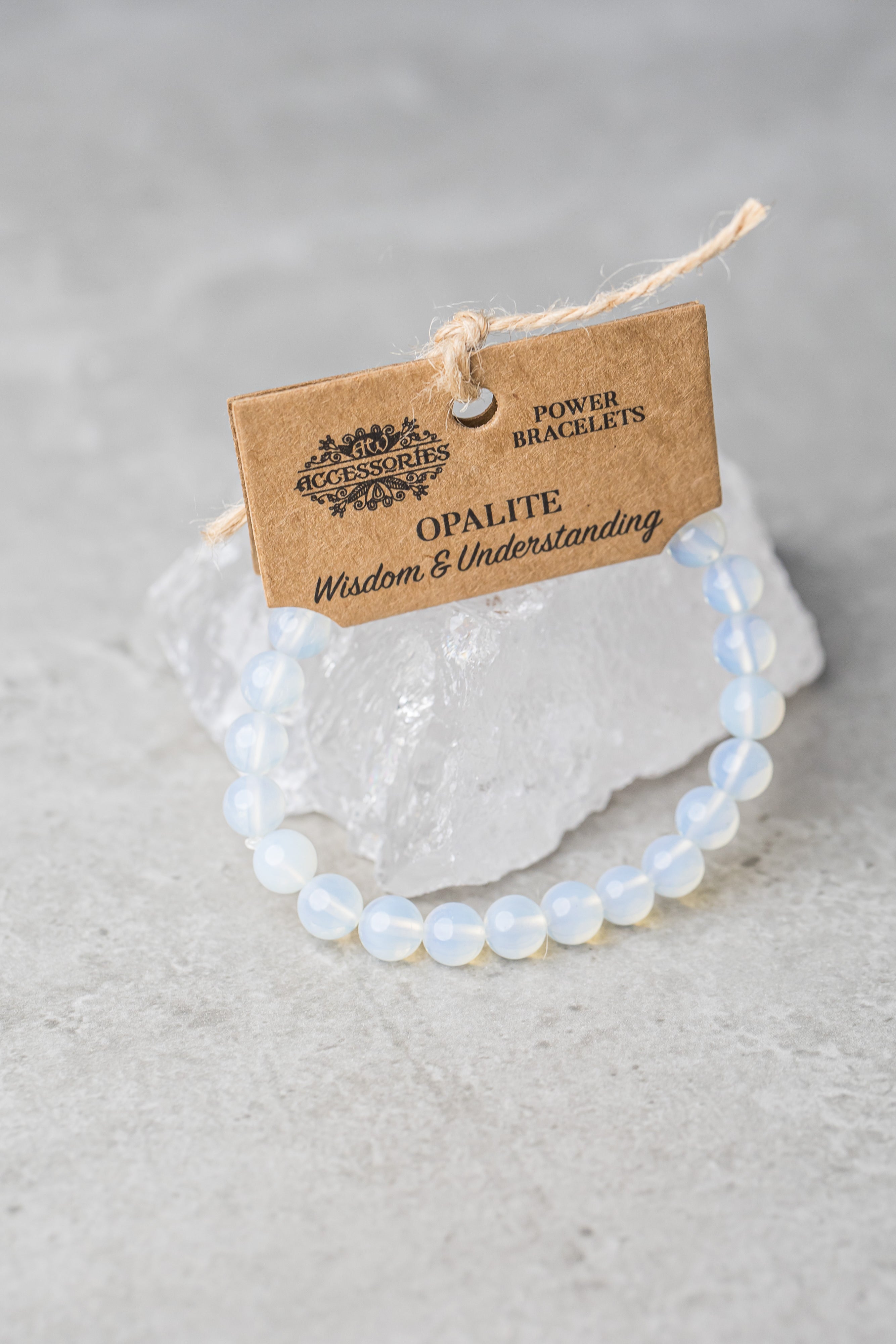 White Jasper Power Bracelet - Crystal for Calm, Balance