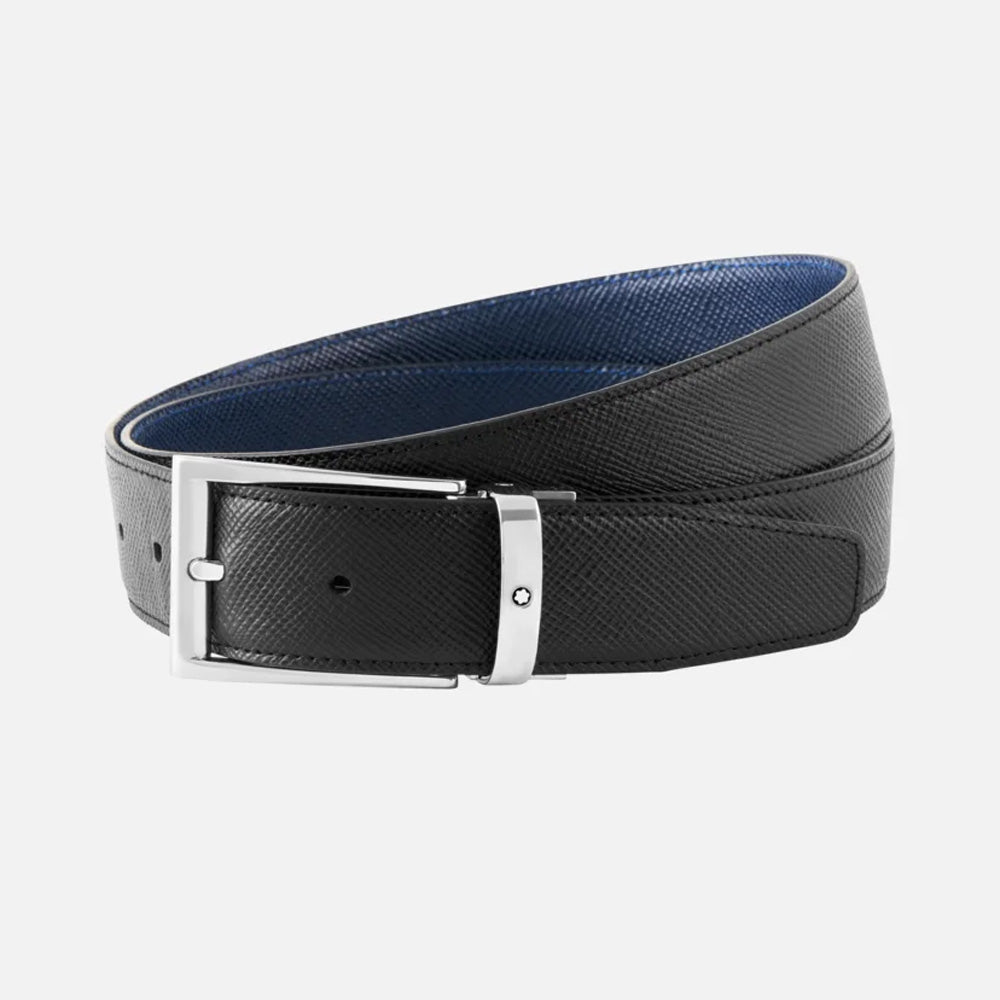 Montblanc Horseshoe Buckle Leather Belt - Blue