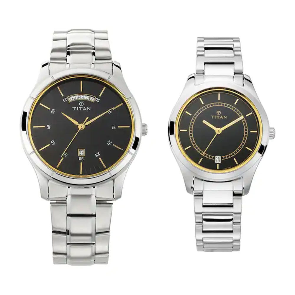 Titan couple watches with clearance price