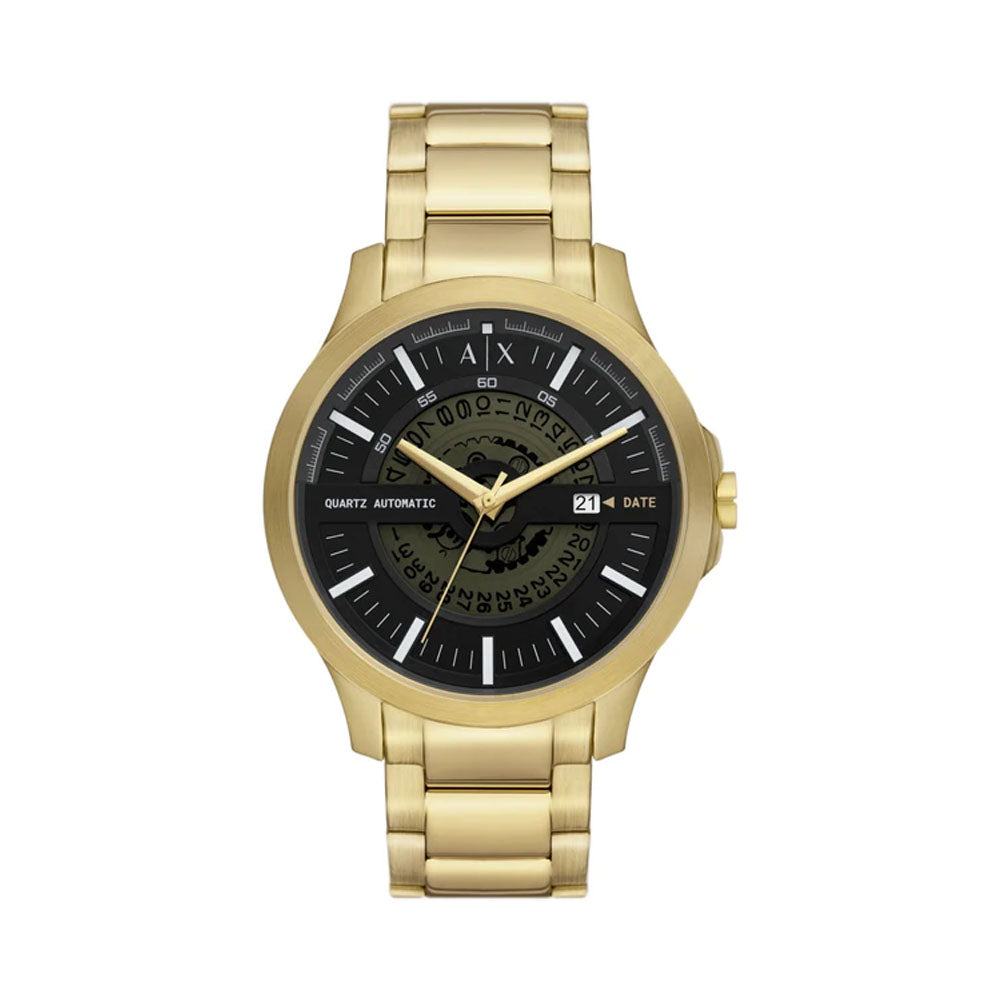 Men\'s Armani Factory ® Black Leonardo Watch The Dial Watch-AX1858 Analog – Exchange