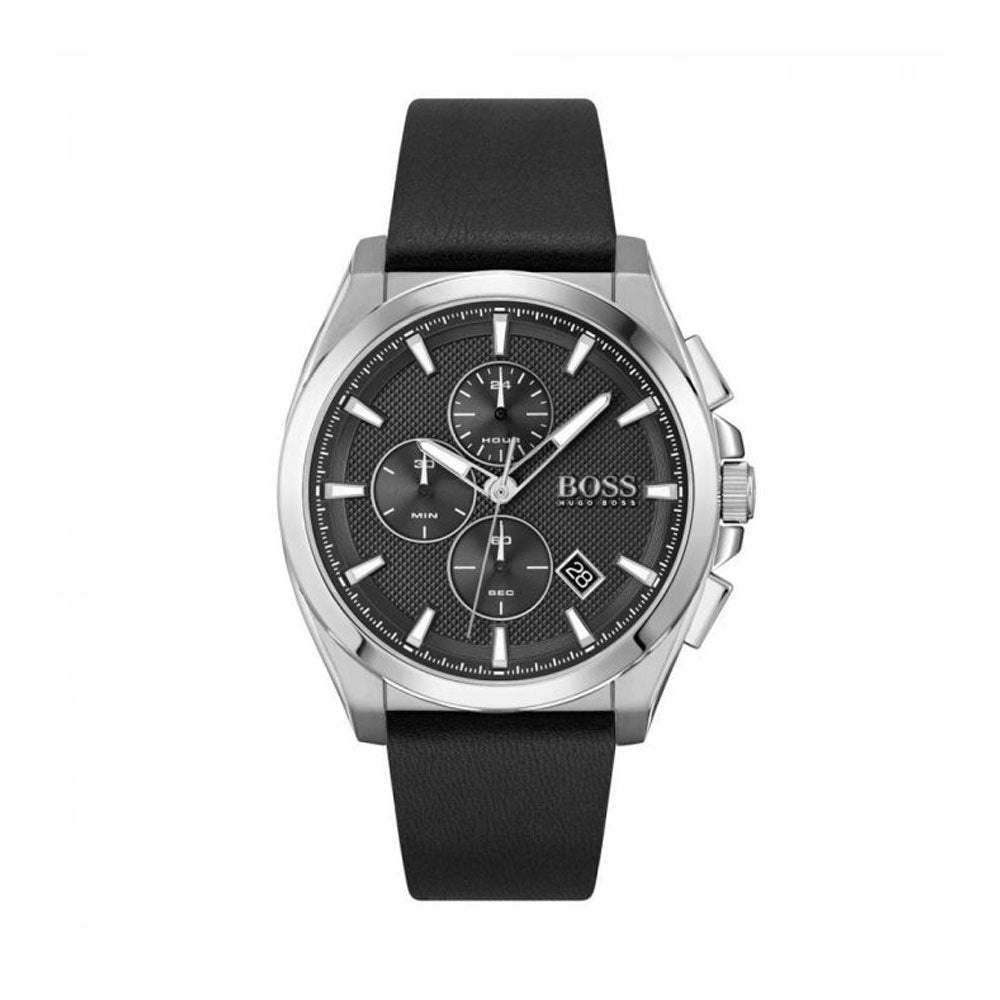 Hugo Boss View Black – Dial Watch Factory 1513991 Qtz Chrono Steel The ® Watch