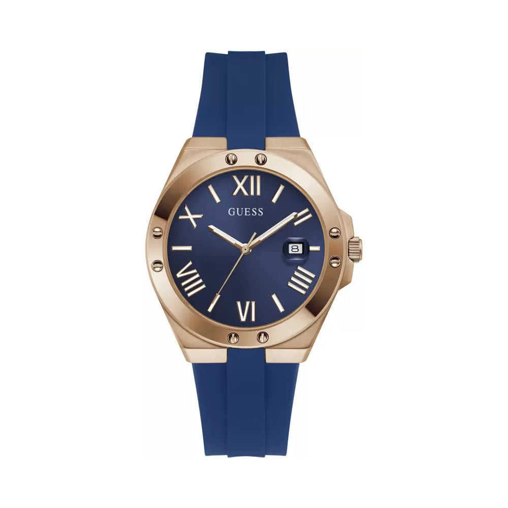 ® – Blue Leather The Guess Genuine Watch Analogue Factory - GW0204G RENEGADE Watch Mens Dial
