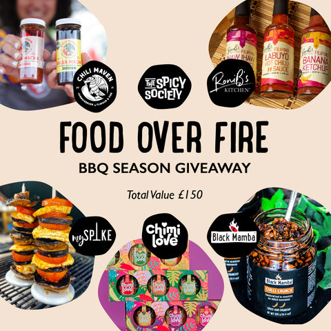 Official Instagram post for Spicy Society's Food Over Fire giveaway.