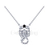 0.50Ct Round Cut Black Diamond Engagement Wedding Gothic Scorpion Pendant With Chain Sterling Silver White Gold Finish