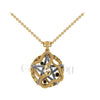 1.50Ct Black Round Diamond Engagement Wedding Gothic Star Design Snake Pendant Sterling Silver Yellow Gold Finish