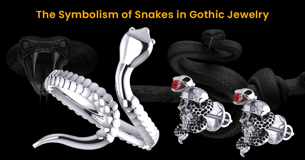 snakes symbol in gothic jewelry banner image