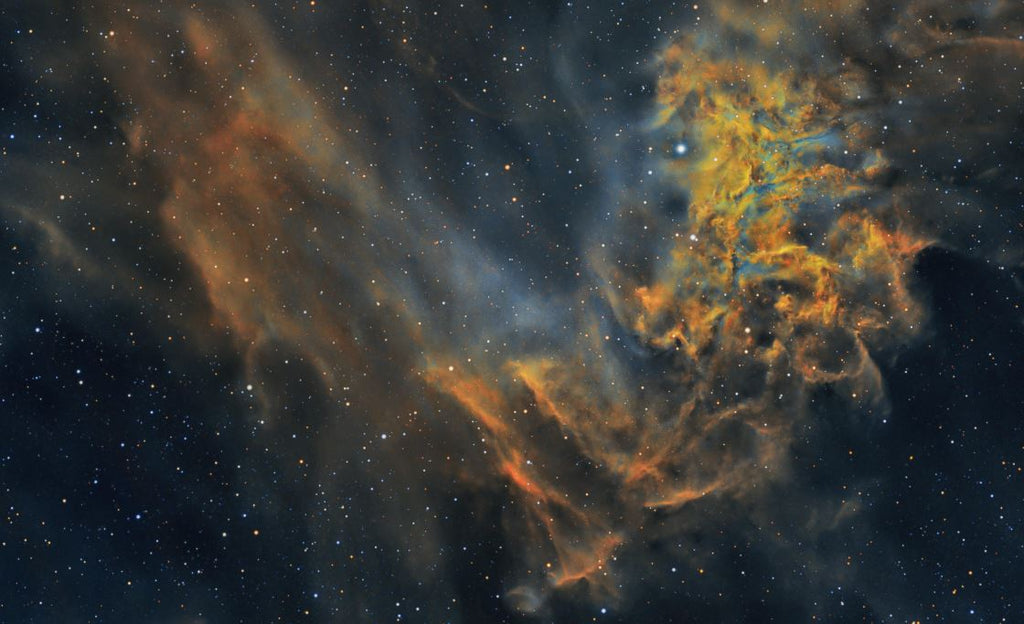 Size and Composition of the Flaming Star Nebula
