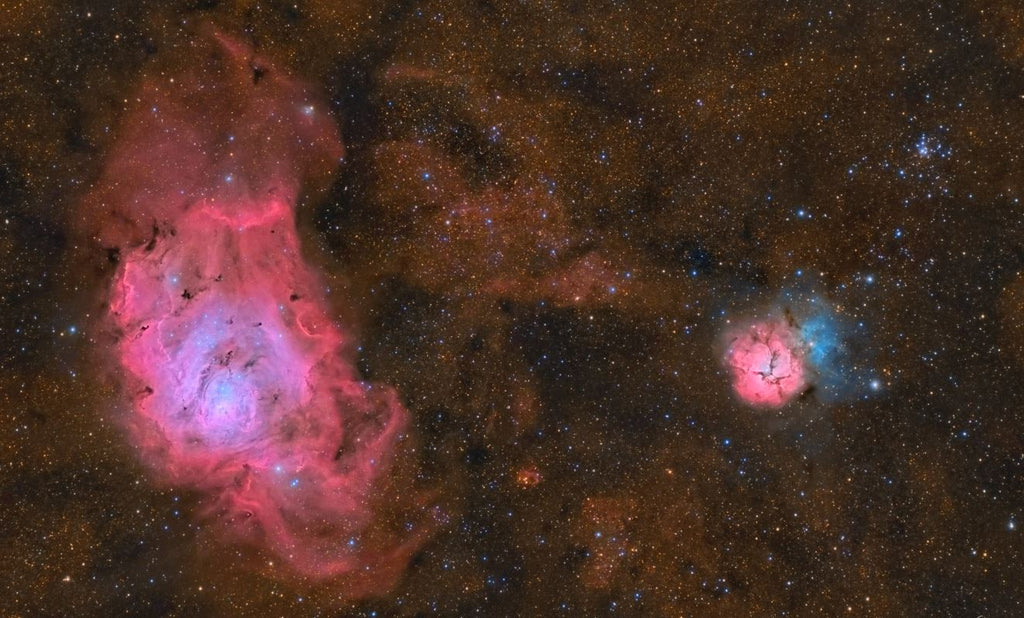 trifid and lagoon nebula