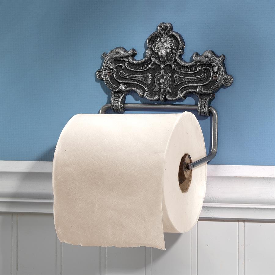 Design Toscano Reeling Trout Bathroom Toilet Paper Holder