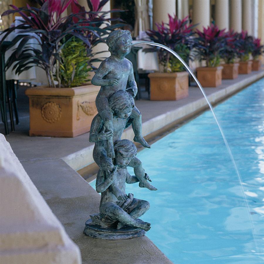 Singing in the Rain Young Girl with Umbrella Cast Bronze Garden Statue