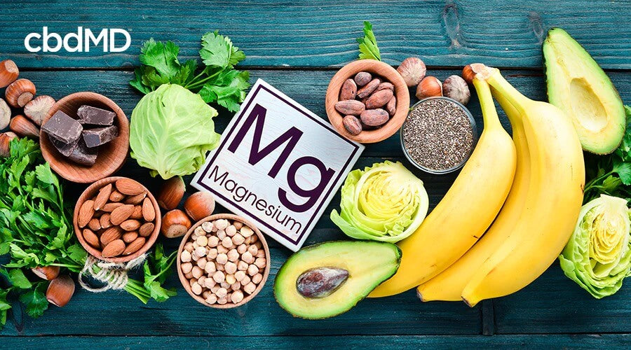 foods that conatin magnesium, including bananas, nuts and avacado