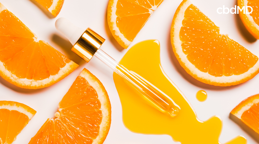 CBD Oil and Oranges for Functional Ingredient Vitamin C