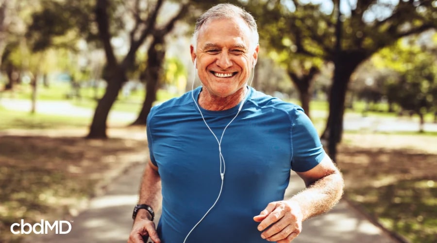 Man Having Improved Workout Performance with CBD