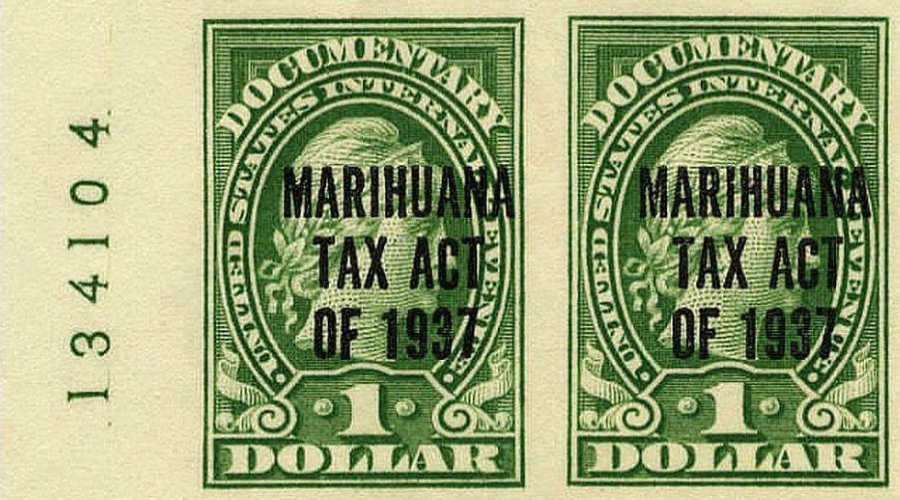 Marihuana Tax Act of 1937 Revenue Stamp