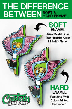 Difference between hard enamel and soft enamel pins